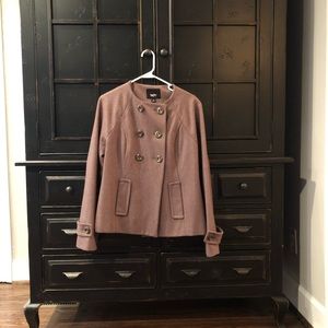 Adorable soft brown coat - can be worn two ways!